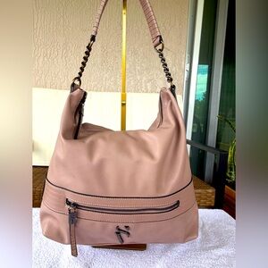 Simply Vera Wang Letta Contemporary Hobo Handbag Purse Prairie Pink Authentic